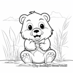 Playful Beaver Coloring Pages for Children 3