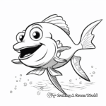 Playful Blue Catfish Coloring Pages for Kids 1