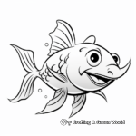 Playful Blue Catfish Coloring Pages for Kids 3