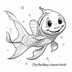 Playful Blue Catfish Coloring Pages for Kids 4