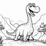 Playful Brontosaurus Coloring Pages for Kids 4