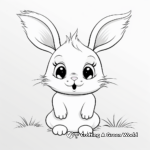 Playful Bunny Chick Coloring Pages 1