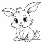Playful Bunny Chick Coloring Pages 2