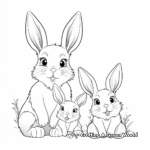 Playful Bunny Siblings Coloring Pages 2