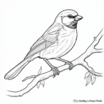 Playful Chestnut-Backed Chickadee Coloring Pages for Kids 3