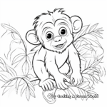 Playful Chimpanzee Coloring Pages for Kids 3