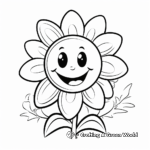 Playful Daisy Flower Coloring Sheets 1