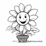 Playful Daisy Flower Coloring Sheets 3