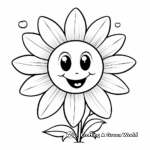 Playful Daisy Flower Coloring Sheets 4
