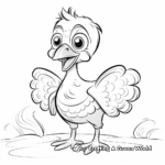 Playful Dodo Bird Chick Coloring Pages 2