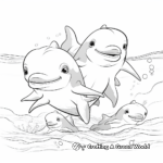 Playful Dolphins Coloring Pages for Kids 4