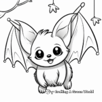 Playful Hanging Fruit Bat Coloring Pages 2