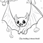 Playful Hanging Fruit Bat Coloring Pages 3