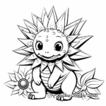 Playful Kentrosaurus Among Flowers Coloring Pages 3