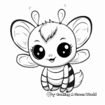 Playful Kitten Bee Coloring Pages 2