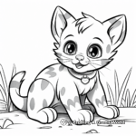 Playful Kitten Coloring Pages 2