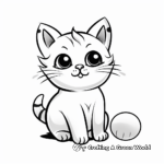 Playful Kitten Coloring Pages for Children 3