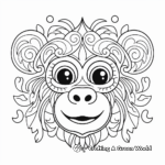 Playful Monkey Face Coloring Pages For Fun 4