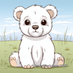 Playful Polar Bear Cub Coloring Pages 2