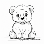 Playful Polar Bear Cub Coloring Pages 3