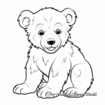 Playful Polar Bear Cub Coloring Pages 4