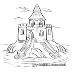 Playful Sand Castle Coloring Pages 4