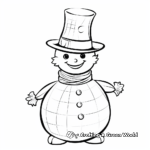 Playful Snowman Coloring Pages 1