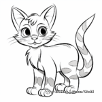 Playful Tabby Cat Coloring Pages 2