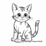 Playful Tabby Cat Coloring Pages 3