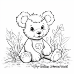 Playful Teddy Bear in the Park Coloring Pages 1