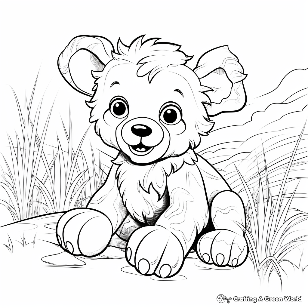 Playful Teddy Bear in the Park Coloring Pages 3