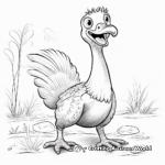 Playful Therizinosaurus Coloring Pages for Toddlers 1