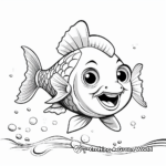 Playful Warmouth Sunfish Coloring Pages 2