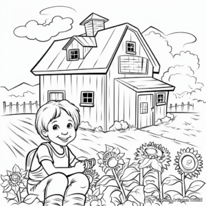 Pleasant Farm Visit Summer Bucket List Coloring Pages 3