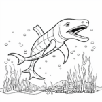 Plesiosaurus Hunting for Food Coloring Pages 4