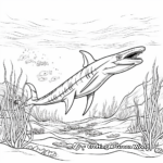 Plesiosaurus In The Ocean Scene Coloring Pages 3