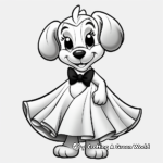 Pointer-Friendly Mini Mouse Ball Gown Dress Coloring Pages 2