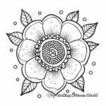 Pointillism Rose Heart Coloring Pages 3