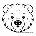Polar Bear Face Fun Coloring Pages For Kids 1