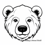Polar Bear Face Fun Coloring Pages For Kids 2