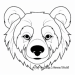 Polar Bear Face Fun Coloring Pages For Kids 3
