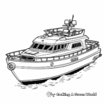 Police Boat Coloring Pages 1