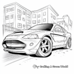 Police Car Action Coloring Pages 1