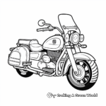 Police Motorcycle Coloring Pages 2
