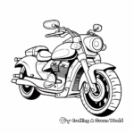 Police Motorcycle Coloring Pages 4