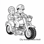 Páginas para colorear de motos de policía para niños 4