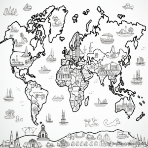 Political World Map Coloring Pages 1