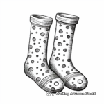 Polka-Dotted Socks Coloring Pages for Kids 4
