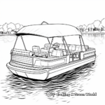 Pontoon Boat with Canopy Coloring Sheets 1