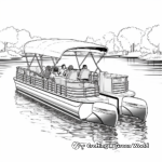 Pontoon Boat with Canopy Coloring Sheets 4